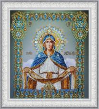Картины бисером | Покров Пресвятой Богородицы. Размер - 25 х 28 см