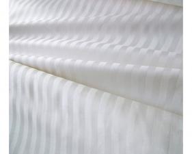 Ткань сатин Cтрайп гладкий Полоска 1х1 см, 125г/м², 100% хлопок, шир.240см, цв.белоснежный, уп.3м