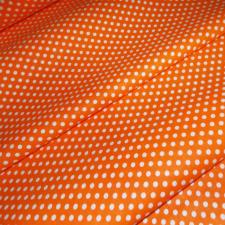 Ткань хлопок Горошек средний, 120г/м², 100% хлопок, шир.150см, цв.09 оранжевый уп.3м