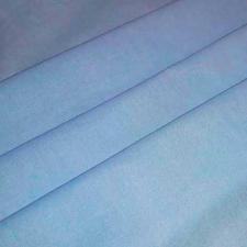 Ткань лён гладкокрашеный, 140г/м², 30% лен + 70% хлопок, шир.150см, цв.20 голубой уп.3м