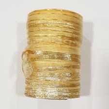 Лента капроновая "Розочка" арт.с3561г17 рис.8422 с метанитом шир. 10 мм цв.св.жёлтый-золото