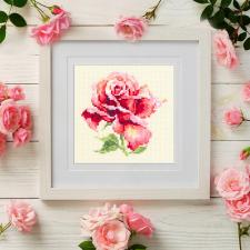 Чудесная игла | Прекрасная роза. Размер - 11 х 11 см