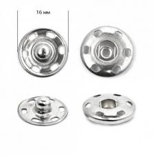 Кнопка пришивная металлическая TBY-SBI 16 мм цв.никель