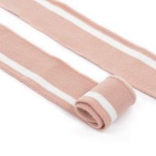 Подвяз трикотажный арт.TBY.73069 цв.пыльно-розовый с белой полосой, 3,5х80см