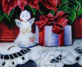 Картины бисером | Рождественский натюрморт (по картине В.М.Валевской). Размер - 54 х 38 см