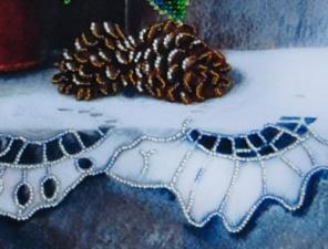 Картины бисером | Рождественский натюрморт (по картине В.М.Валевской). Размер - 54 х 38 см