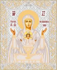Маричка | Икона Божией Матери "Неупиваемая чаша" (серебро). Размер - 26 х 32 см