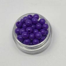 Бусины пластиковые круглые,цвет 05 (фиолетовый),6 мм,уп.80 шт