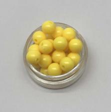 Бусины пластиковые круглые,цвет 07 (жёлтый),8 мм,уп.60 шт