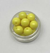 Бусины пластиковые круглые,цвет 23 (лимонный),10 мм,уп.40 шт
