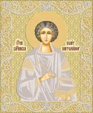 Маричка | Святой Великомученик Пантелеймон Целитель (золото). Размер - 26 х 32 см