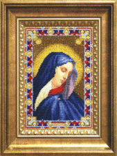 Чаривна мить | Икона Божьей Матери Скорбящая. Размер - 14,1 х 20,6 см