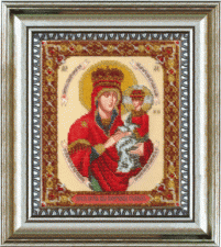 Чаривна мить | Икона Божьей Матери Споручница грешных. Размер - 17,3 х 20,7 см