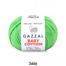 Пряжа Gazzal Baby cotton (60% хлопок, 40% акрил, 50 гр/165 м),3466 мелиса