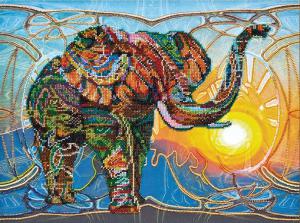 Мозаичный слон. Размер - 42 х 34 см.