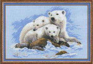 Риолис | Белые медведи. Размер - 60 х 40 см