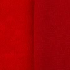 PLF-19-1664 Плюш трикотажный (50% хлопок 50% полиэстер), 50 х 50 см, цвет красный
