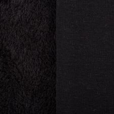 PLF Плюш трикотажный (50% хлопок 50% полиэстер), 50 х 50 см, цвет чёрный
