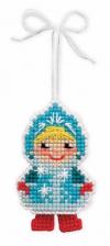 Риолис | Новогодняя игрушка "Снегурочка". Размер - 5,5 х 8 см