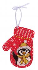 ТМ "Жар-Птица" | Новогодняя варежка "Пингвинёнок". Размер - 10 х 13 см