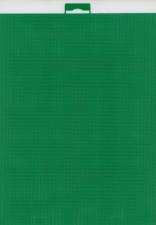 K054 Пластиковая канва зелёная (Аида №14). Размер - 21 х 28 см