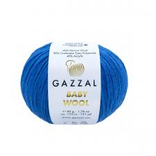 Пряжа Gazzal Baby Wool (40% шерсть мериноса, 20% кашемир ПА, 40% акрил, 50 гр/175 м),802 синий