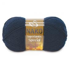 NAKO Superlambs Special (49% шерсть,51% премиум акрил),100 г/200 м,цв.3088 тёмно-синий