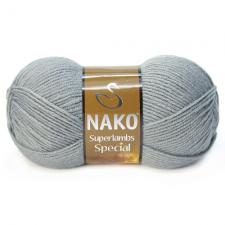 NAKO Superlambs Special (49% шерсть,51% премиум акрил),100 г/200 м,цв.4192 серый