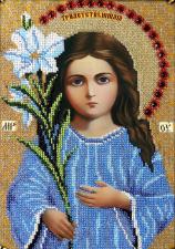 Трилетствующая икона Божьей Матери. Размер - 19 х 26 см.