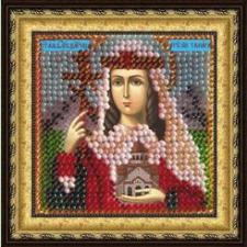 Икона Св.Блг.царица Грузии Тамара Великая (с акрил.рамкой). Размер - 6,5 х 6,5 см.