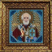 Икона Св.Николай Чудотворец. Размер - 6,5 х 6,5 см.