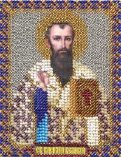 Икона Св. Василий Великий. Размер - 8,5 х 10,5 см.