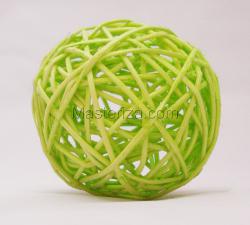 Ротанговый шар (светло-зелёный). Размер - 7 см.