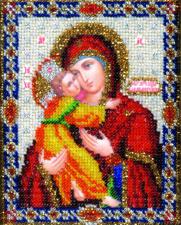 Икона Владимирской Божией Матери. Размер - 9 х 11 см.